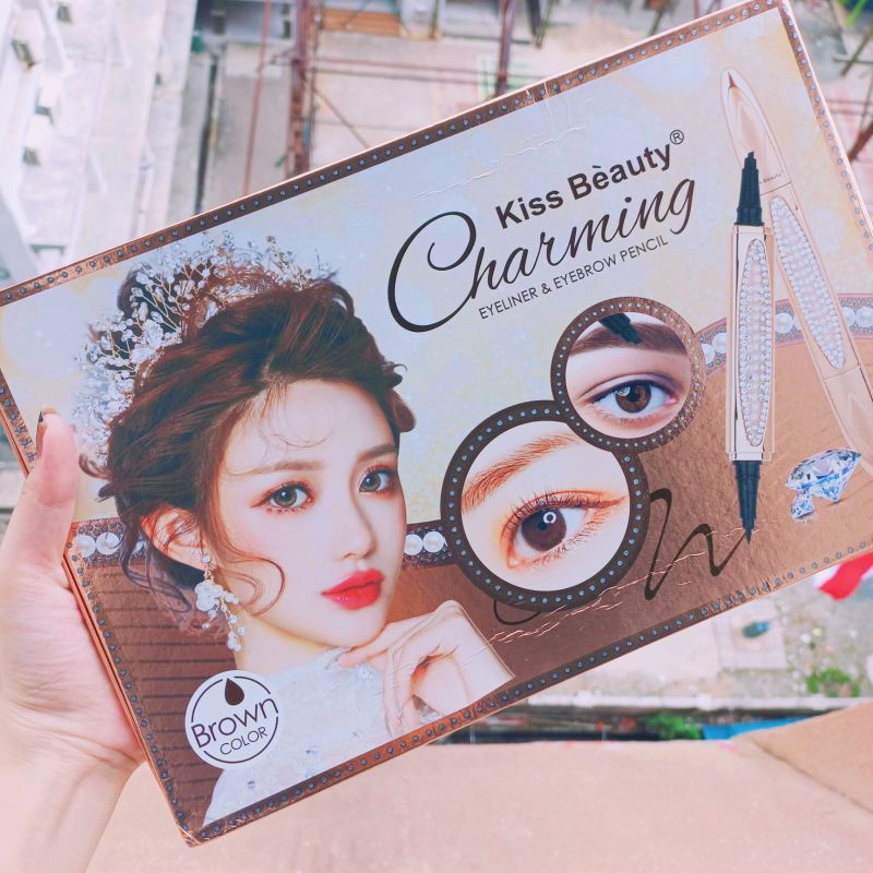 PROMO ECER!!!EYELINER&amp;EYEBROW PENCIL CHARMING KISS BEAUTY 59060