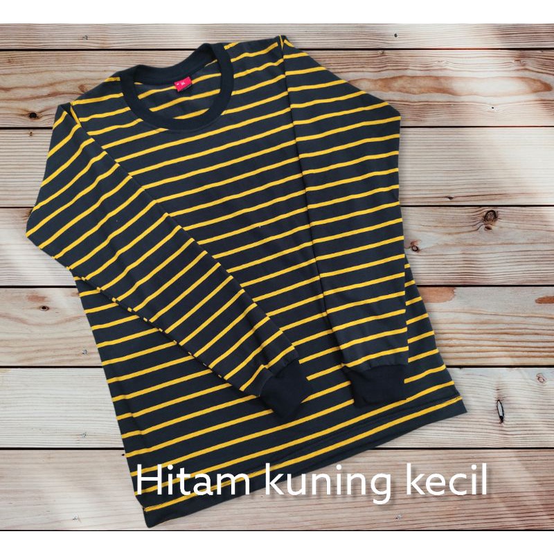 kaos stripe hitam kuning kecil lengan panjang rip