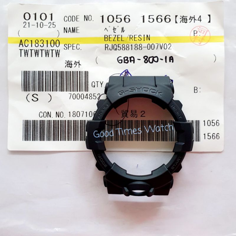 BEZEL G-SHOCK GBA-800-1A GBA 800SF GBA 800 Fit GBD 800 Casio Original