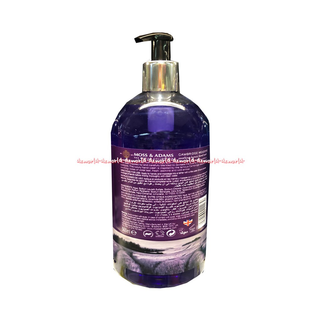 Moss &amp; Adams Kensington 500ml Gardens Relaxing Luxury Hand Wash 500ml Sabun Cuci Tangan Cair Moss Adams Kengsington Handwash