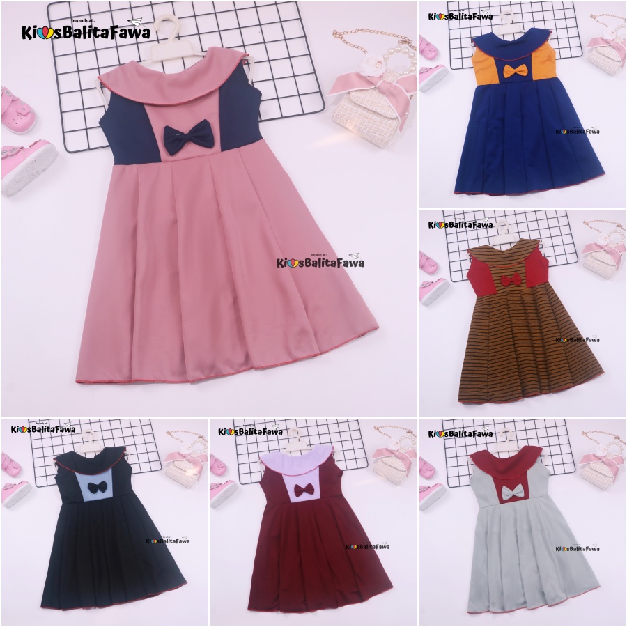 Dress Cantika uk 6-7 Tahun / Dres Yukensi Murah Grosir Baju Anak Perempuan Harian Gaun Pesta Polos babycinnamon