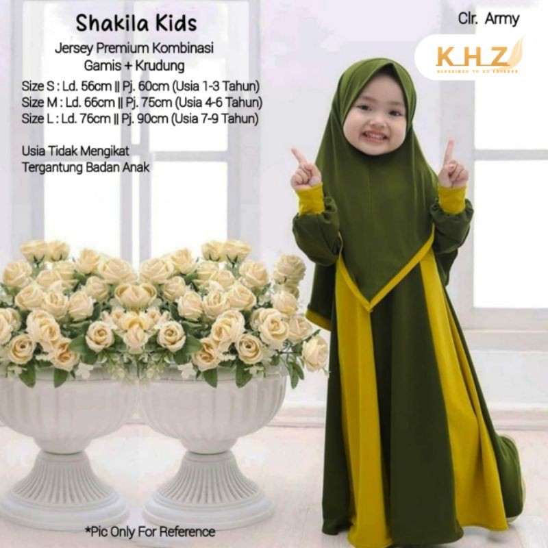 Nadira Syar'i Kids Set Gamis Anak Perempuan Gamis warna Anak