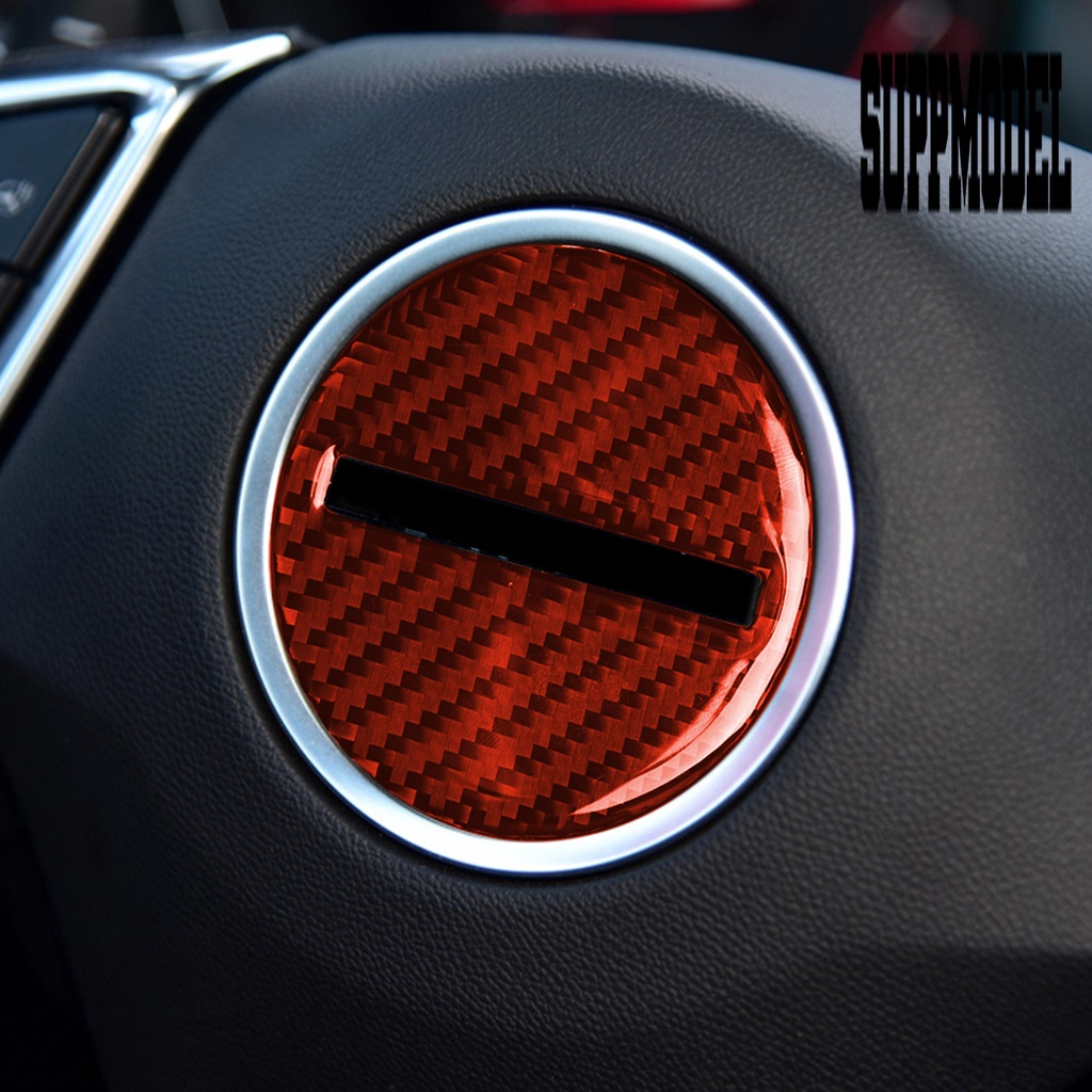 Stiker Cover Stir Mobil Anti UV Bahan Carbon Fiber Warna Merah Untuk Chevrolet Camaro 2017-2019