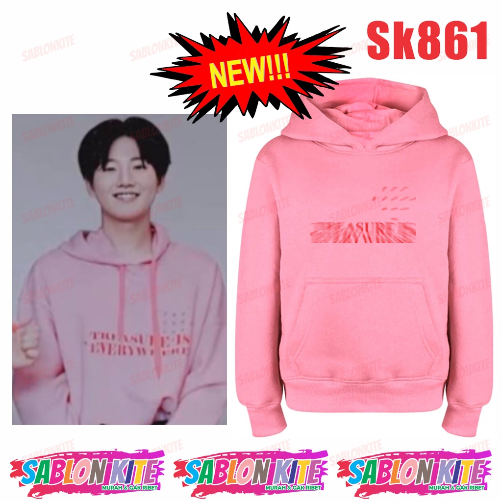 MURAH!!! HOODIE KPOP TREASU EVERY SK861 (SABLON MERAH) M-XXL