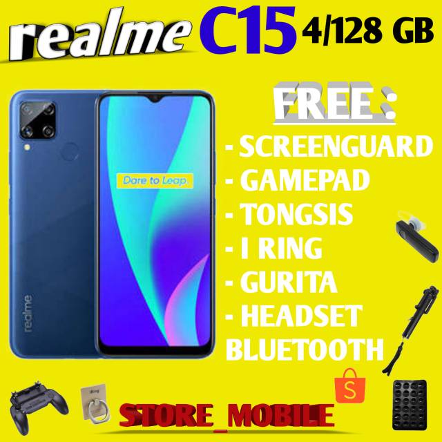 REALME C15 4/128 4/64 RAM 4GB ROM 128GB GARANSI RESMI