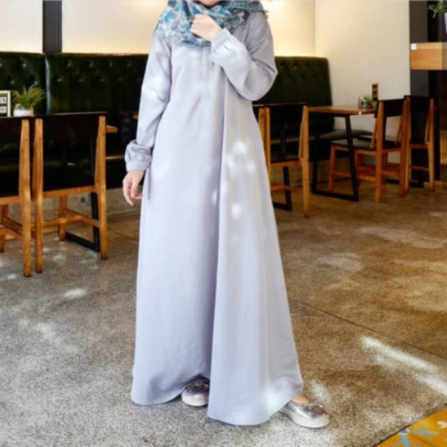 Gamis Cairo Abaya Stonegrey (Rathanassa.Id)