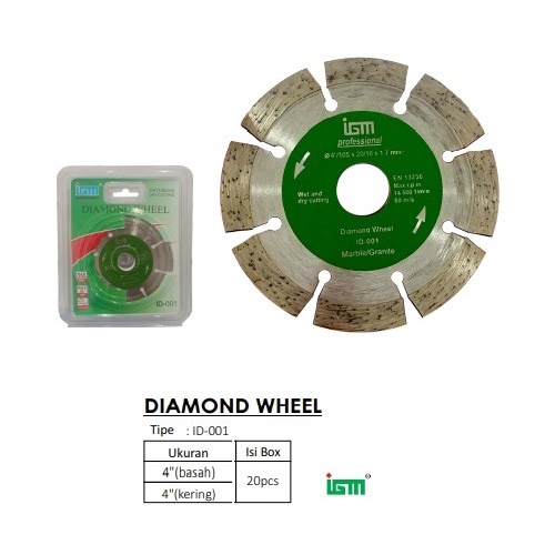 TERBAIK IGM ID 001 MATA POTONG KERAMIK 4 INCH DIAMOND WHEEL