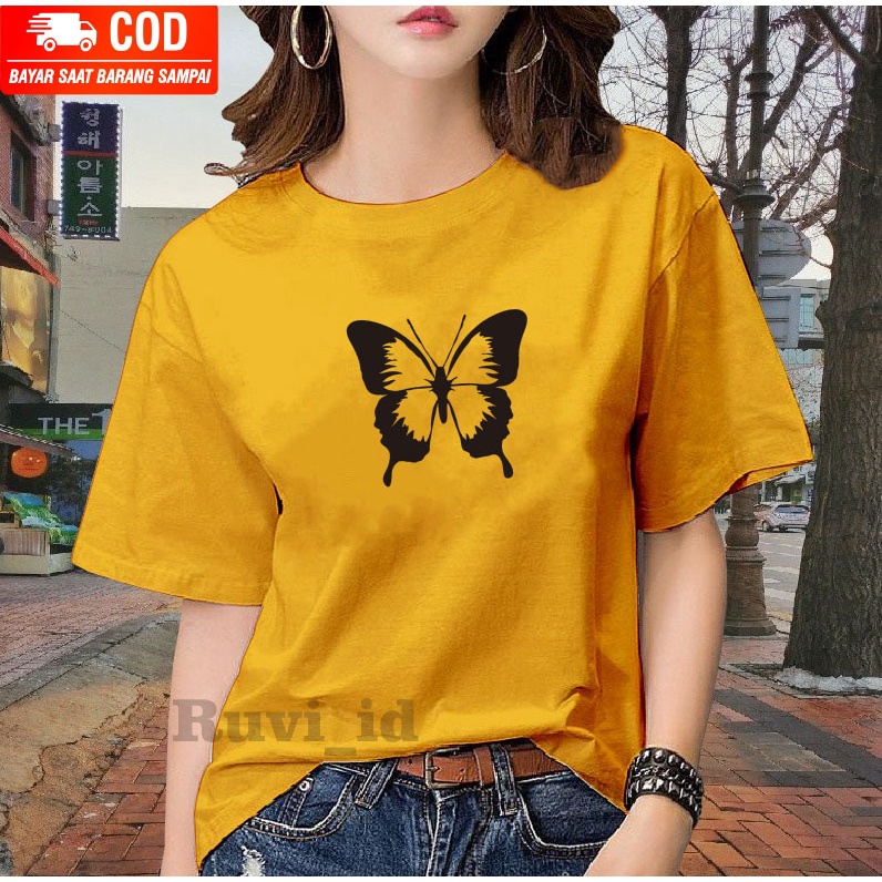 Ruvi_id-KAOS DISTRO / BELI 3 GRATIS HEADSET EXTRA BAS / KAOS KUPU-KUPU / KAOS WANITA / ATASAN WANITA / KAOS OBLONG / KAOS TERLARIS / KAOS REMAJA BAJU WANITA DEWASA / KAOS WANITA KEKINIAN / KAOS WANITA OOTD / KAOS WANITA OVERSIZE / KAOS MURAH