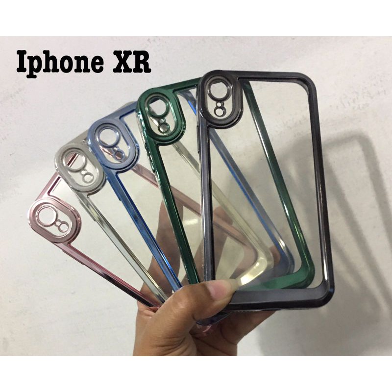 Case Hp Iphone XR Case Transparan List Chrome Proteck Kamera #case#casehp#casemurah#caseiphone