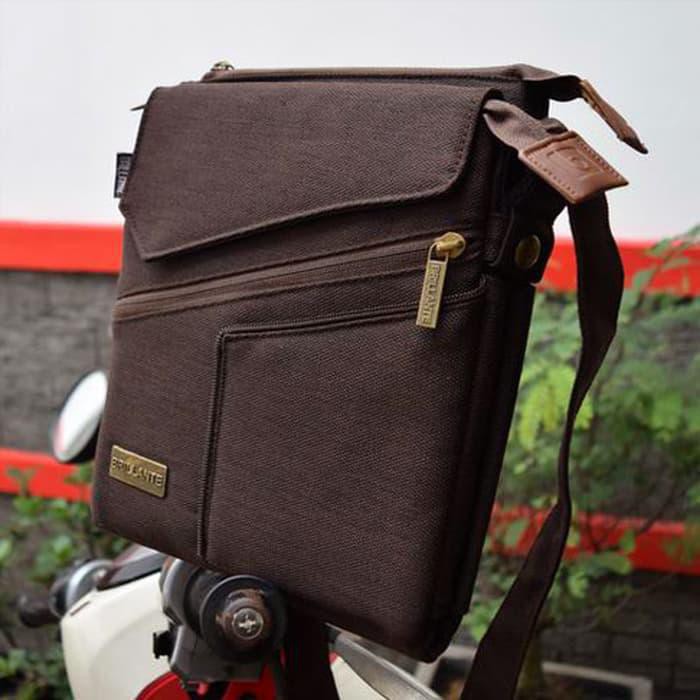 Terlaris Tas Slempang Cowok Tas Kerja Pria Tas Branded Pria Tas Gadget Murah - Cokelat