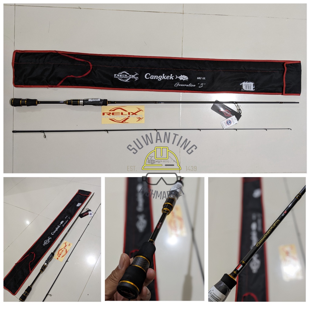 Joran Pancing Rod Relix Nusantara Cangkek 682 UL 6lb 632 XUL 3lb Gen S Generation Baitcasting BC