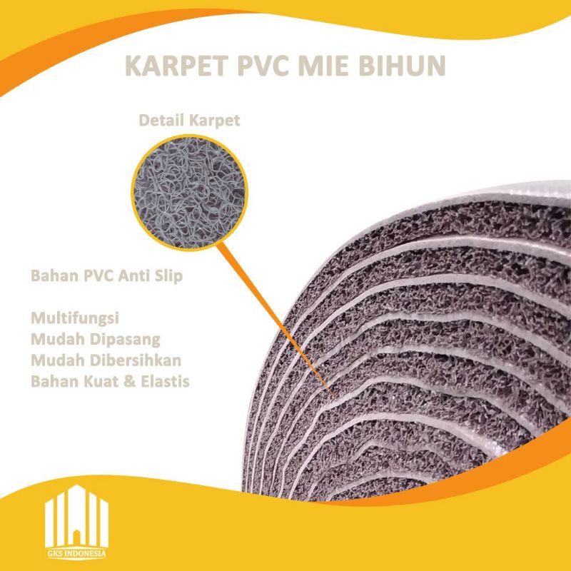 KARPET MIE BIHUN - KESET MIE - KESET ANTI SLIP - KESET MASJID - KESET DAPUR - KESET KAMAR MANDI UK. 120 X 50 CM