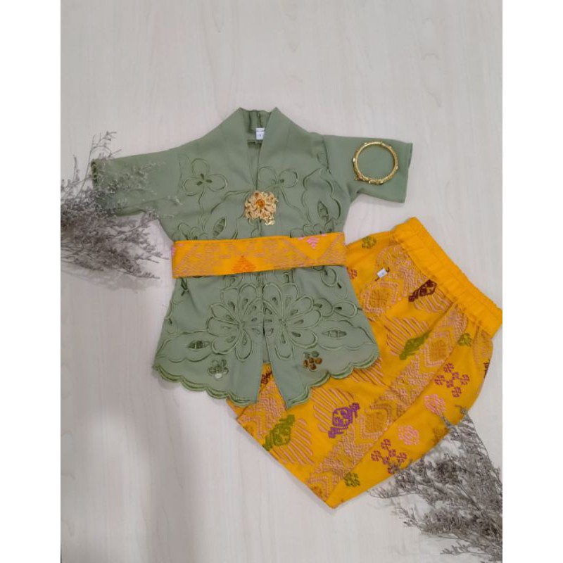 0-5 tahun free bandana SET KEBAYA BORDIR+KAMEN OBI BORDIR ANAK