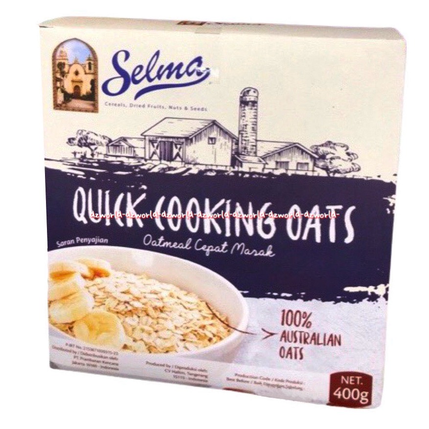 Selma Quick Cooking Oats 400gr Oatmeal Cepat Masak Cereal Sereal Bisa Dimasak Australian Oats Cereal Gandum Oat 400 gr