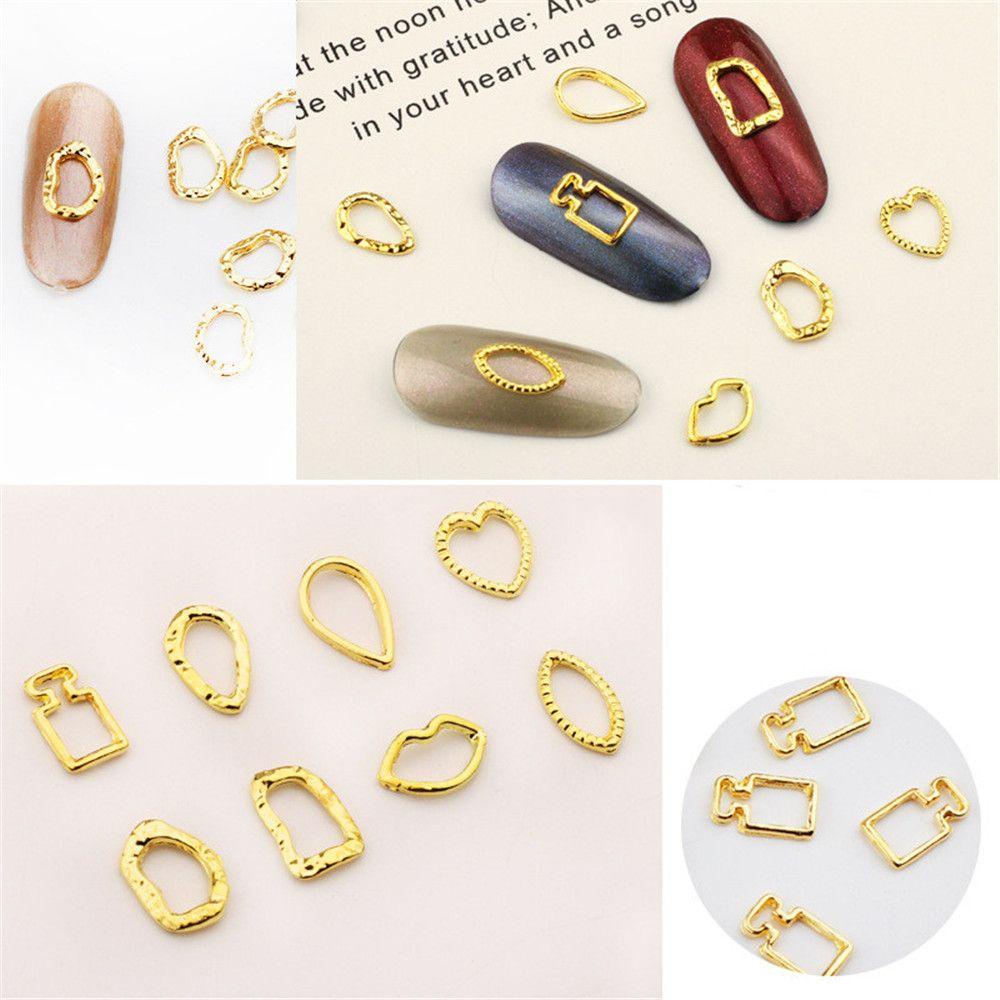 Preva 5pcs Hiasan Kuku Metal Nail Charms Nail Armor Patch Nail Decor