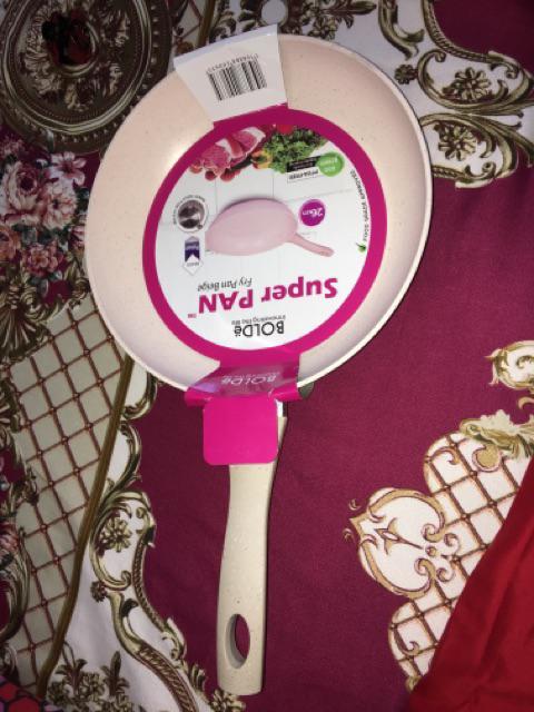 Bolde Pan Fry Pen Granite Ceramic Beige Panci Penggorengan Anti Lengket Wajan Granit Keramik 26 Cm