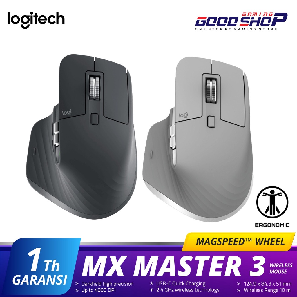 Logitech MX Master 3 Bluetooth - Wireless Mouse