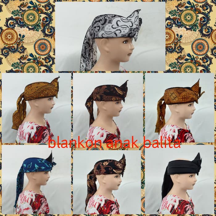 Topi Blankon Blangkon Motif Corak Batik Balita Anak Khas Jawa