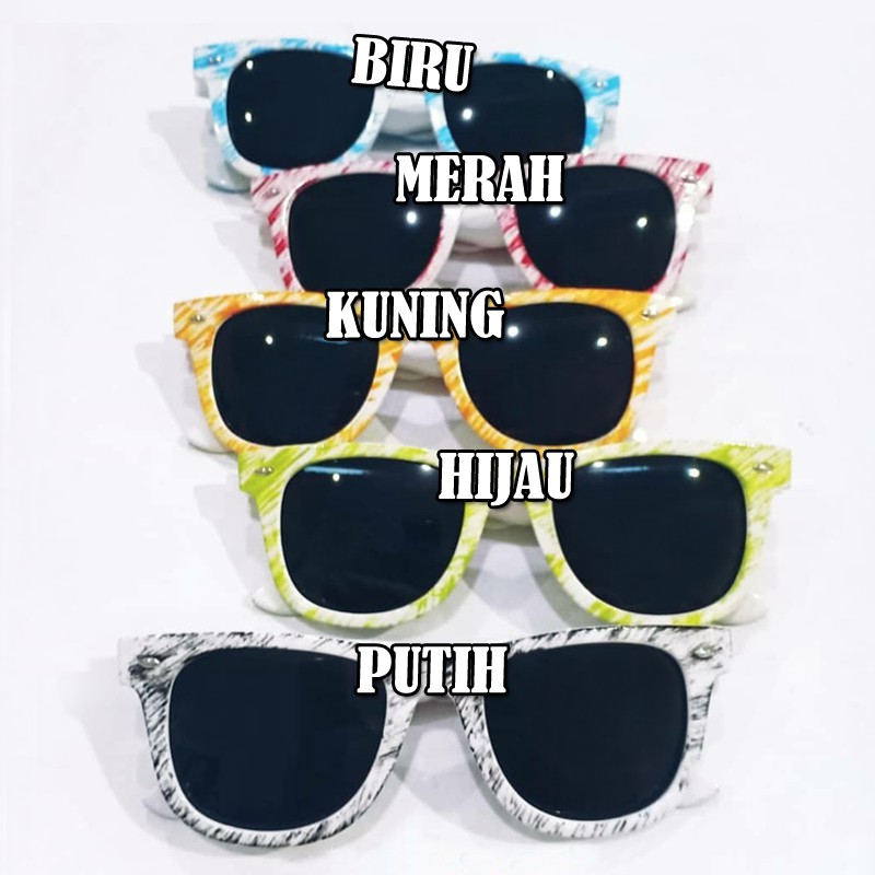 Kacamata Hitam Fashion Square Frame Corak Multicolor Kaca mata Gaya Kacamata Noramal Terlaris