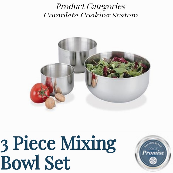 SALADMASTER - Mixing Bowl 1 set (isi 3 bowl)