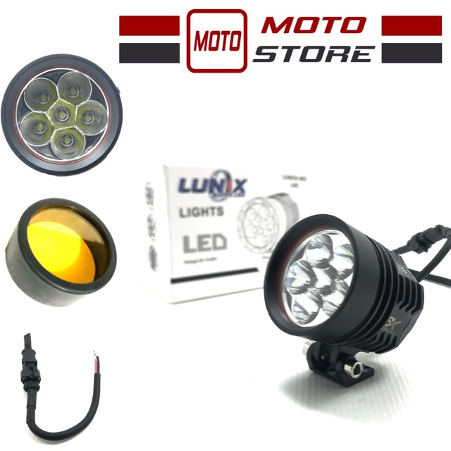 Lampu Tembak LED L6X Lunox Dengan Lensa Kuning