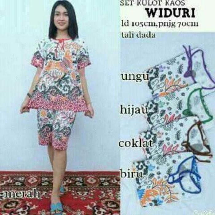 Setelan Kaos Wanita / Setelan Batik / Kulot Batik / Baju Kaos Batik