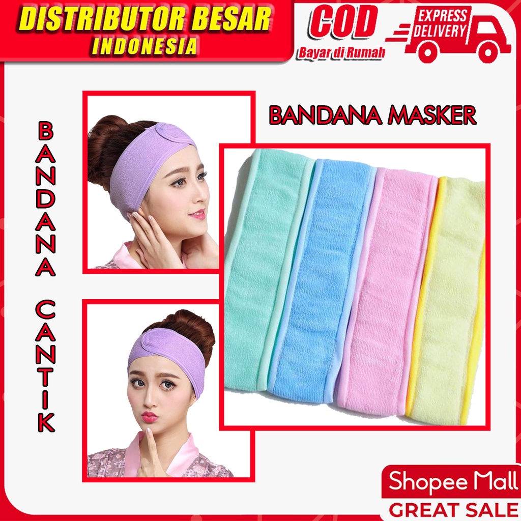 TERMURAH!! Bandana Masker - Bando Cuci Muka - Facial Headband