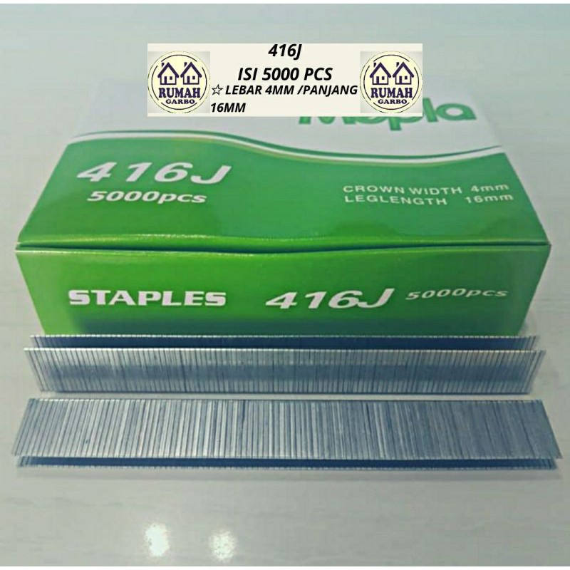 

(16MM / 4MM) Isi Staples 416J Paku Tembak Angin MEPLA / Isi Stapler Tembak Angin 416 J