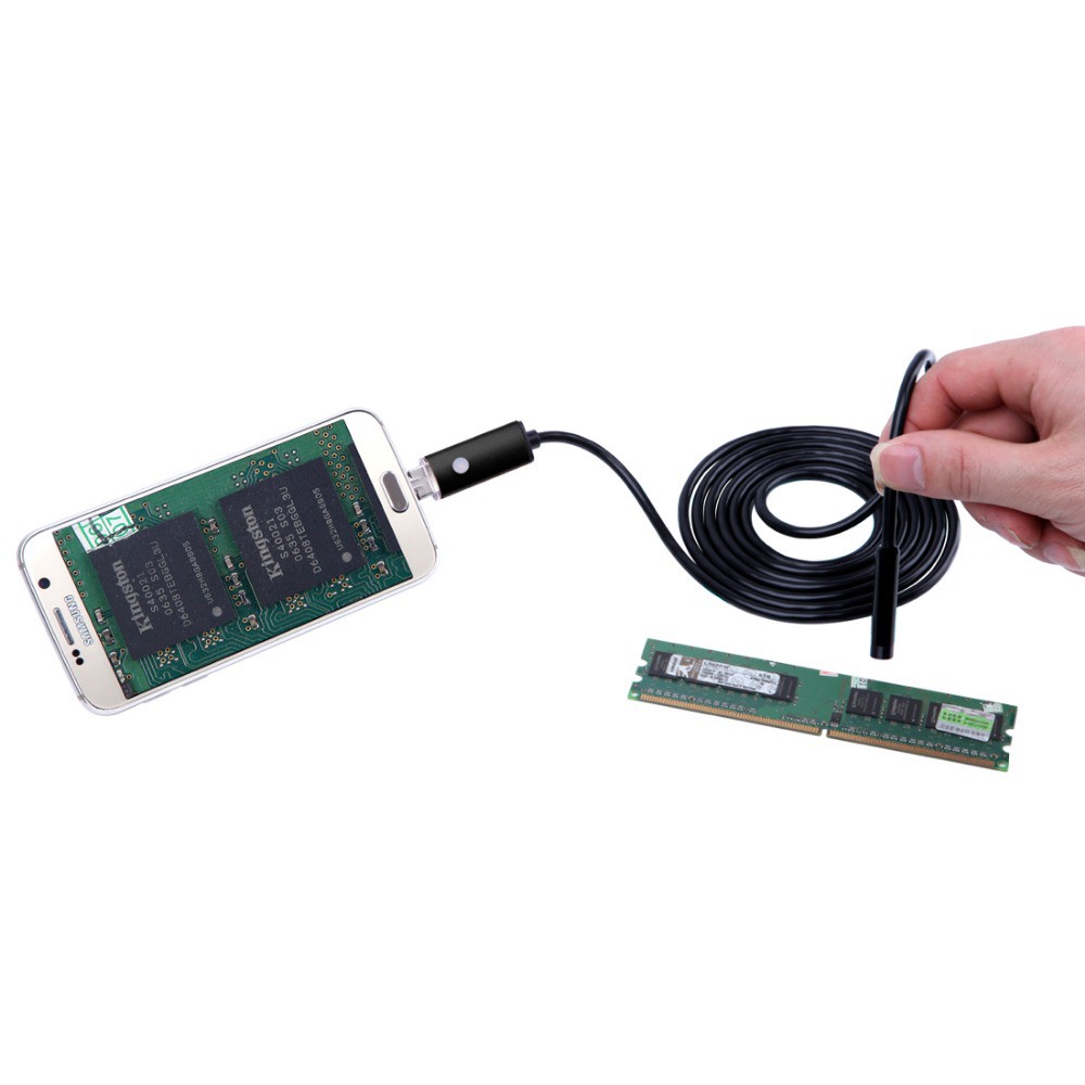 AN99 6-LED 5.5mm Lens IP67 Waterproof Android Video Endoscope Borescope USB Cable 2M Camera