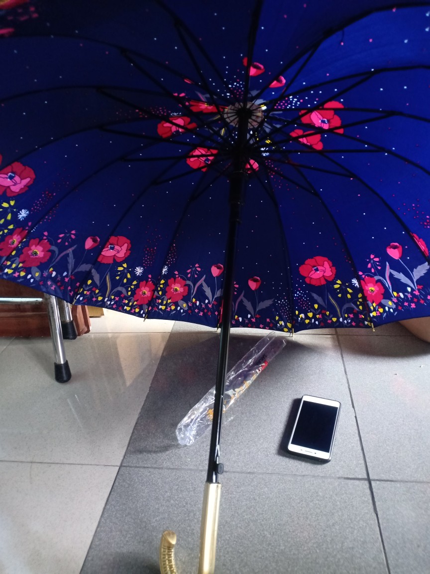 Payung Lipat 2 Satin Motif Bunga Cute (free Bubble Wrap)