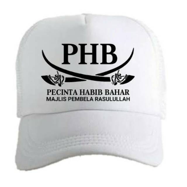 TOPI TRUCKER PHB PECINTA HABIB BAHAR PUTIH