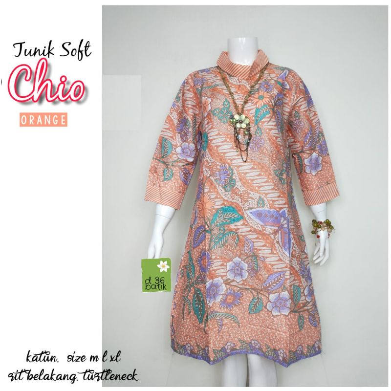 Tunik Soft Chio Dress Batik Murah Kekinian Modern Kasual Kerja Kantor Elegan Seragam batik fashion motif bunga wanita ibu ibu cewek remaja seragaman kalem trendy bagus warna pastel Soft kembaran solo  jogja tasik cirebon aceh btc terkini 2022 kekinian