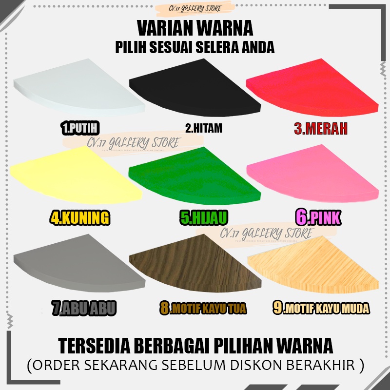 Rak Hiasan Ambalan Tempat penyimpanan Pajangan Tanaman Hias Bunga Kosmetik Make up Buku Foto Obat Pensil Bumbu Dapur Decorasi Dekorasi Dinding Dingding Sudut Pojok Tempel 3 PCS Kamar Tidur Cowok Ruang Tamu Susun Kayu Perlengkapan Rumah Minimalis Serbaguna