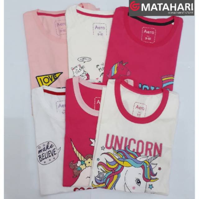 RESTOCK5-12Y MODEL 3 AERO Brand Matahari Kaos Anak Perempuan