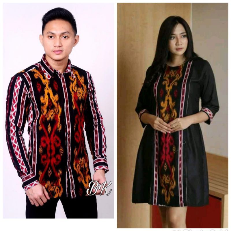 BATIK COUPLE DRESS BATIK MOTIV SONGKET DRESS KONDANGAN