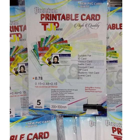 

✍ Bahan ID Card Card 5 Sheet/Kertas PVC Kualitas Bagus Tebal 0,78/Grosir ➦ (Ready)