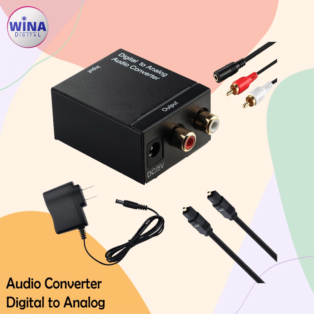 Audio Converter Digital to Analog / Konverter Audio Optic ke RCA