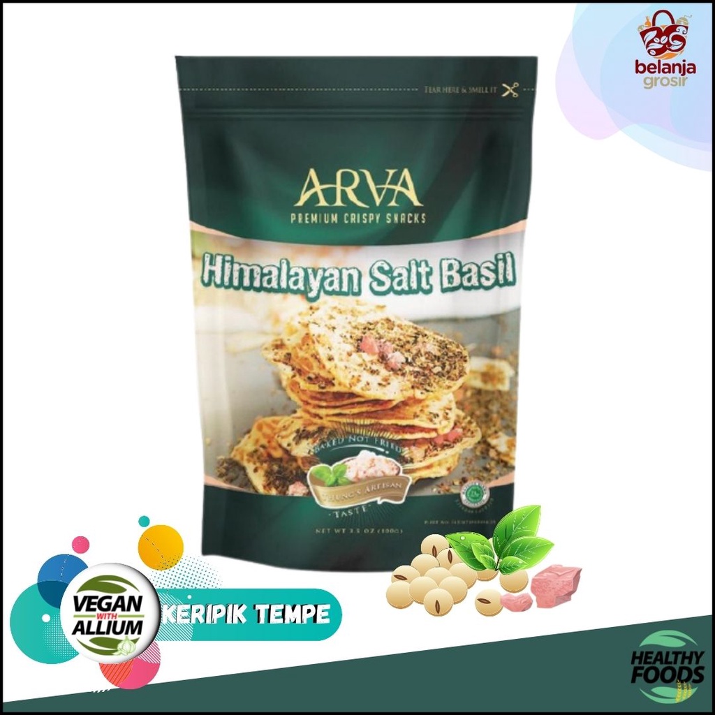 

Cemilan Diet ARVA KERIPIK TEMPE Oven Rasa Basil and HIMALAYAN SALT BASIL 100 gram