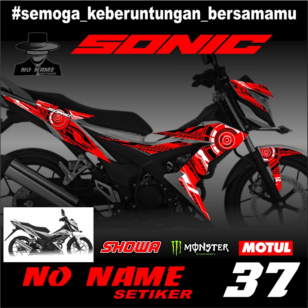 Striping Sonic 150 R (37) Variasi Honda Stiker Sticker Skotlet Scotlite Motor Lis