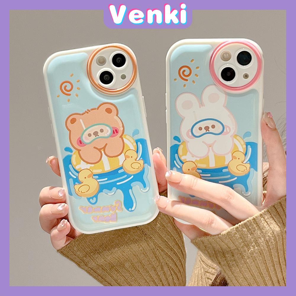 iPhone Case TPU Silicone Soft Case Airbag Shockproof Protection Camera Bear Rabbit Cartoon Cute Compatible For iPhone 11 Pro Max 13 Pro Max 12 Pro Max 7Plus xr XS Max