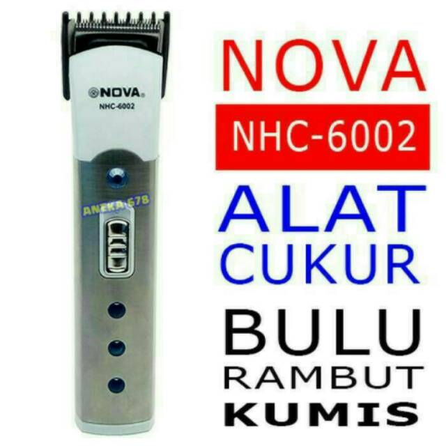 Nova NHC-6002 Hair Clipper Alat Cukur Rambut, Bulu, Cambang, Brewok
