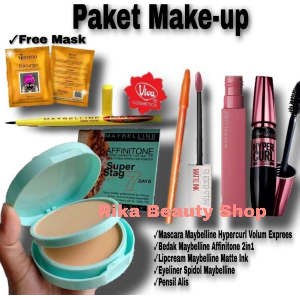 Paket Alat Make Up Korea Lengkap Murah 1 Set Komplit Peralatan Kosmetik Maybelline Remaja Promo