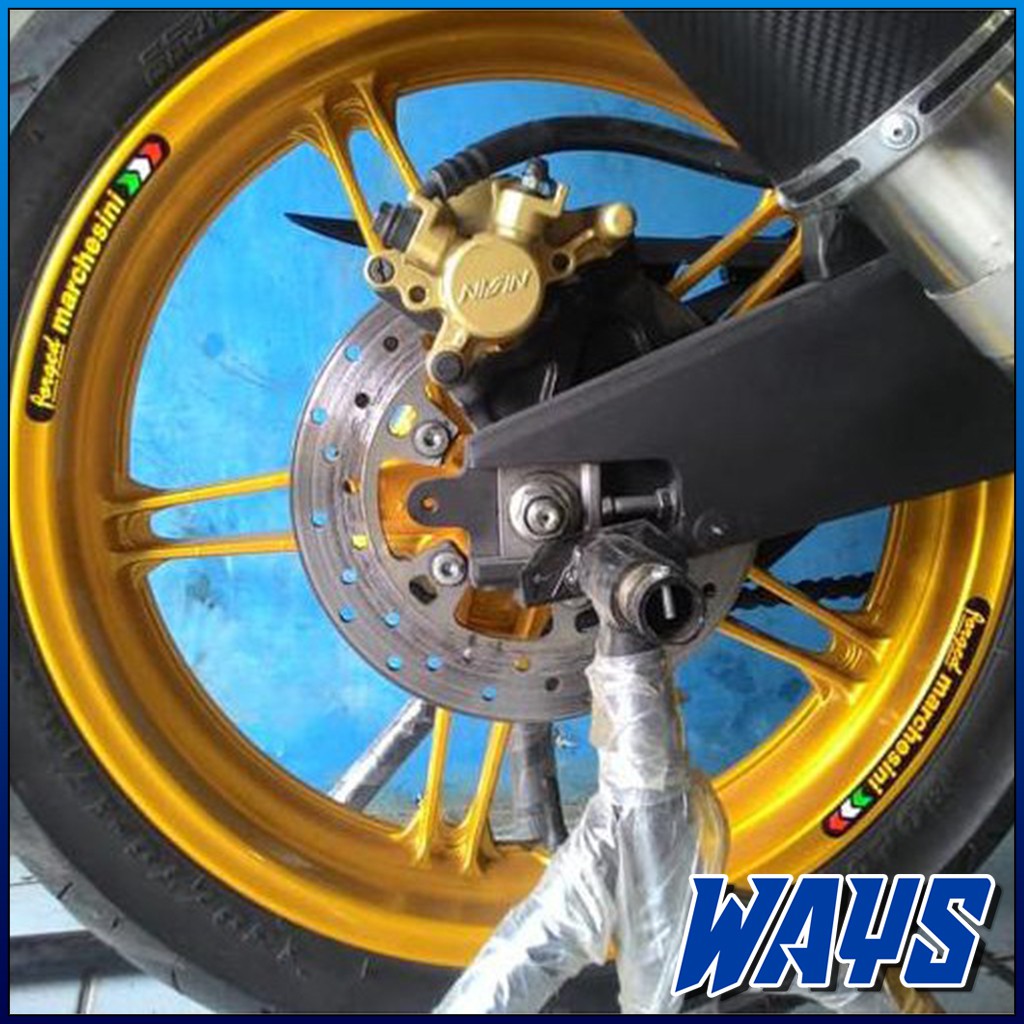 [X239] 4pcs Sticker Stiker Velg Marchesini Variasi Motor Beat Vario Nmax Aerox PCX CBR R15 Ninja GSX