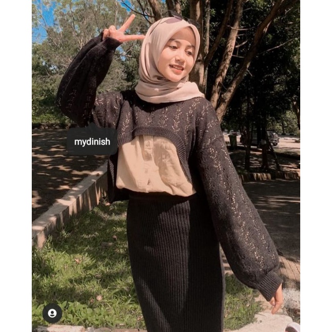 Milka Baloon Outher Wanita Crop