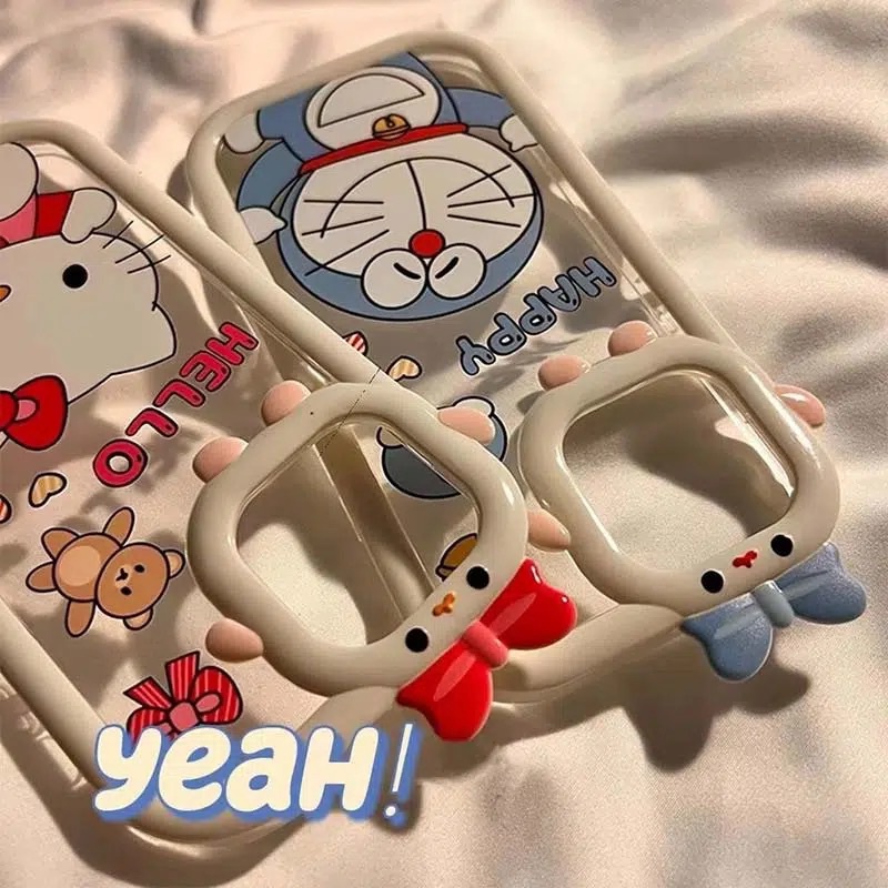 Soft Case Motif Kartun Hello Kitty Doraemon Untuk IPhone 7 8 Plus X 13 11 12 Pro MAX XR 6 6S XS MAX SE 2020