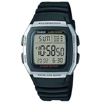 Casio Original W-96H / W-96H-1A / W-96H-1B Jam Tangan Pria - Digital - Karet - Hitam