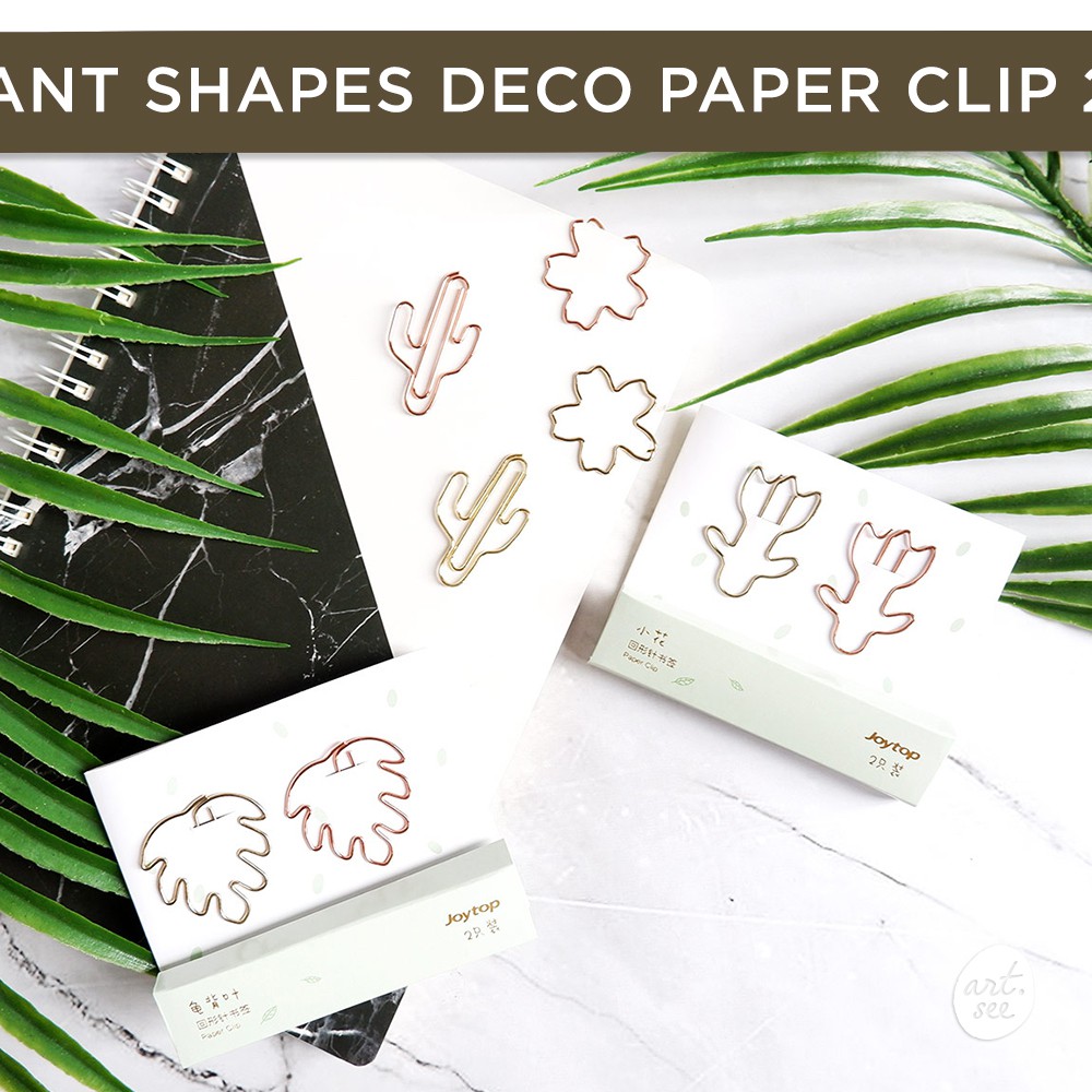 

Plant Shapes Deco Paper Clip 2pc