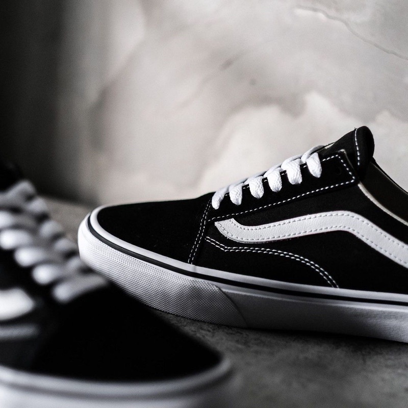 VANS OLDSKOOL MULE BLACK WHITE ORIGINAL 100%