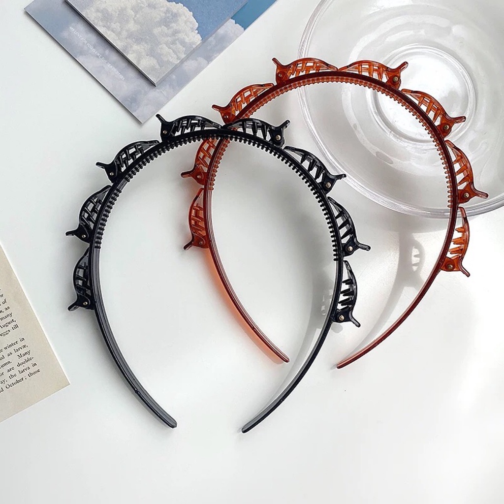 JOS0055 Bando Jepit Twister Rambut Kepang Korea Headband Bando Rambut Kepang Jepit