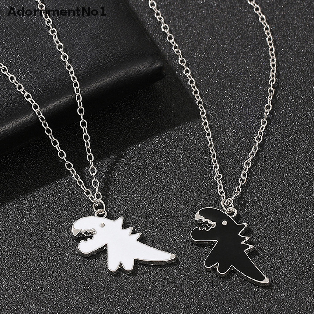 (AdornmentNo1) Kalung Rantai Dengan Liontin Dinosaurus Bahan Stainless Steel Untuk Pasangan / Pria / Wanita